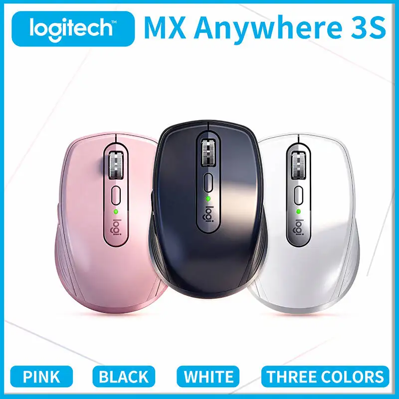 

Logitech MX Anywhere 3S for Work From Any Location, Silent, Precision on Glass, USB-C Rechargeable