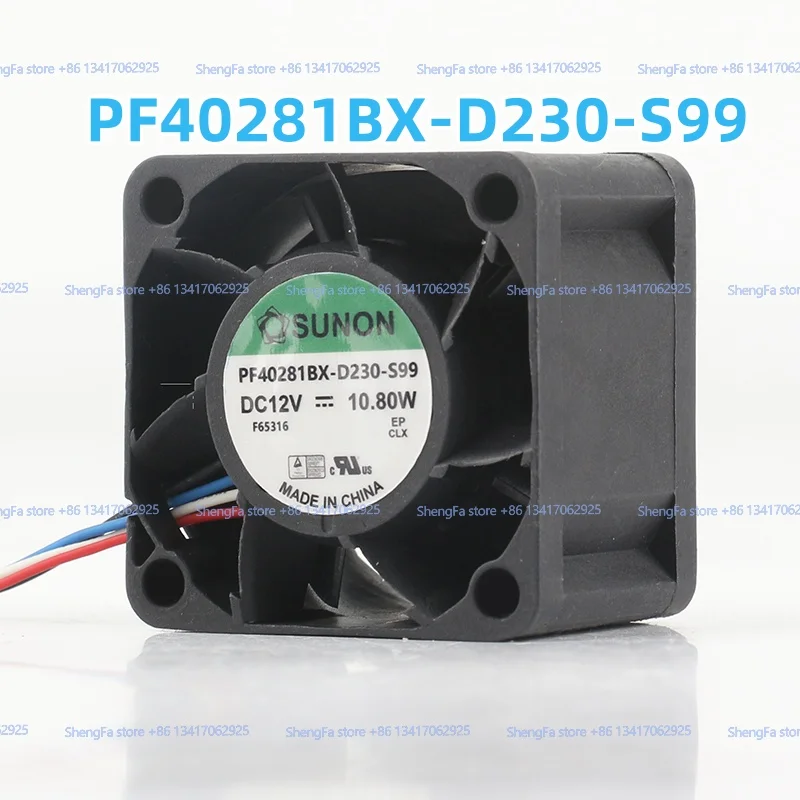 New original SUNON PF40281BX-D230-S99 12V 10.80W 4028 4CMfrequency converter ball bearing 4-wire cooling fan