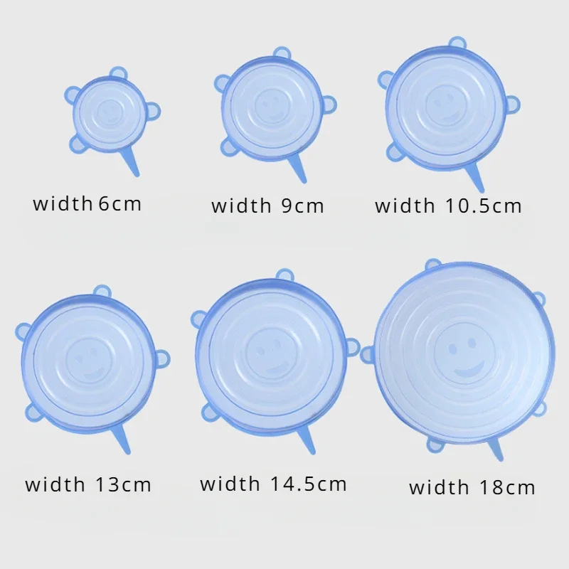 Adaptive Food Cover Adjustable Elastic Silicone Caps Storage For Kitchen Accessories General Refrigerator Dishes Container Home