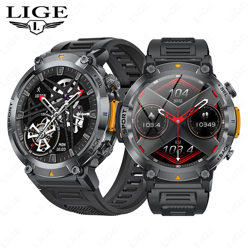 

LIGE New Outdoor Smart Watch Men Heart Rate Blood Pressure Monitor Pedometer Calories Sport Watch IP68 Waterproof Smartwatch Man