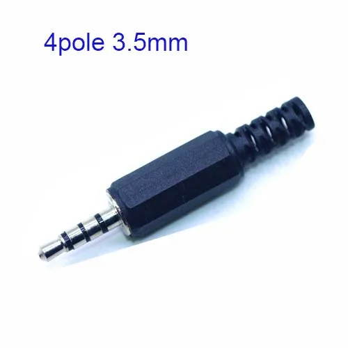 DIY Earphone Upgrade Cable 4 Pole 3.5mm Male Audio Adapter Repair