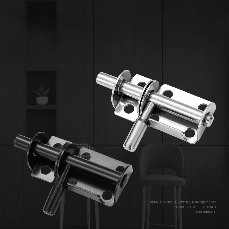 

Stainless Steel Door Latch Solid Sliding Door Bolts Latch Hasp Home Hardware Gate Safety Toilet Wooden Door Lock Bolts Latch