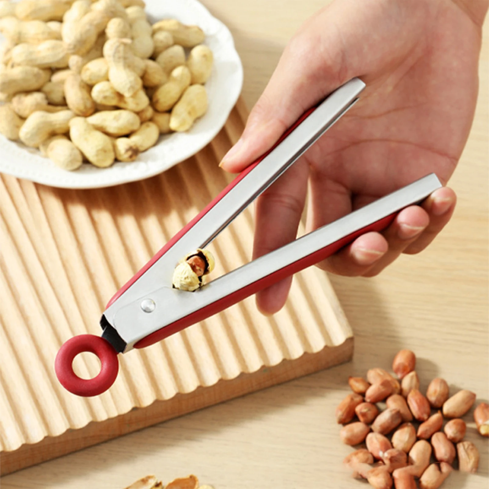 Stainless Steel Peanut Shells Peeling Tool Nut Cracker Peeling Pliers Suit For Pecans Almonds Brazil Nuts Shells Peel Supplies