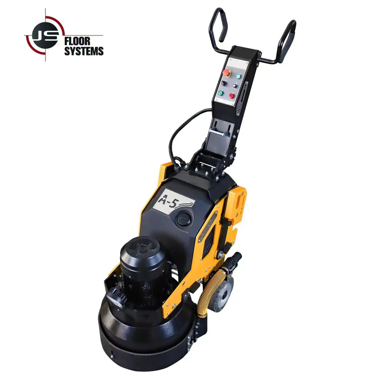 JS A5 Manual 3-Head Concrete Grinder Machine 220v/380v Floor Grinding Dust Vacuum Gear Motor High Efficiency