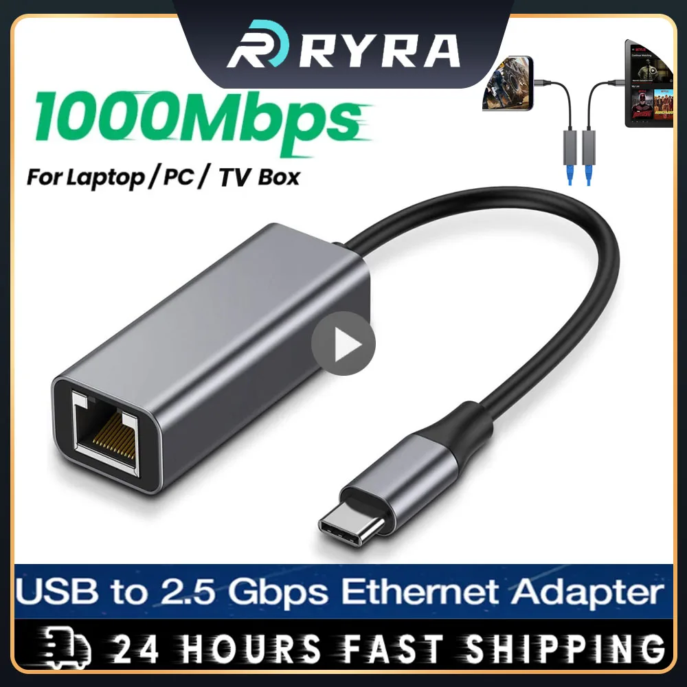 USB Type C Ethernet Adapter Network Card USB Type-C To RJ45 1000Mbps Lan Internet Cable For MacBook PC Windows XP 7 8 10 Android