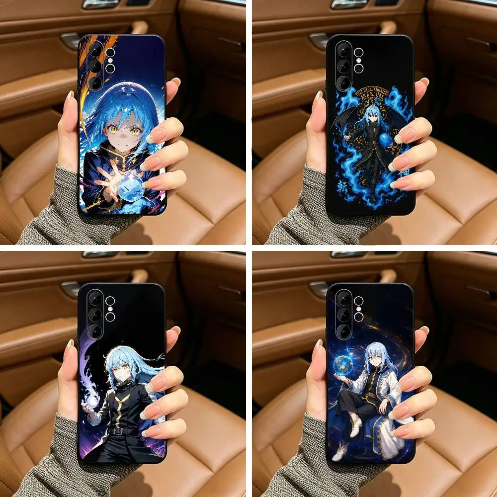 Slime Anime R-Rimuru SRT T-Tempest Black Soft Silicone Phone Case for Samsung Ultra S25, S24, S21, S22, S23, S30, Plus, FE, Lite