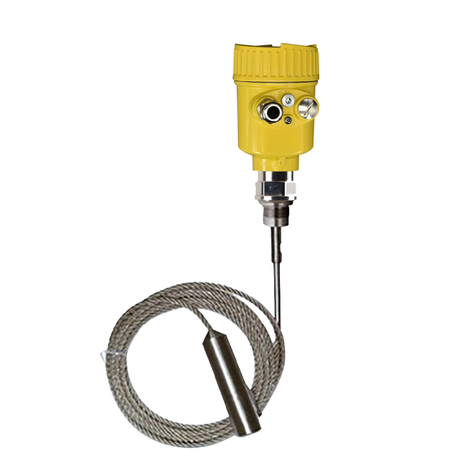 ความถี่สูง 26GHz เซ็นเซอร์ระดับเรดาร์ป้องกันการระเบิด 4-20mA Guided Wave เครื่องส่งสัญญาณ Rod สายหน้าแปลนเกลียว