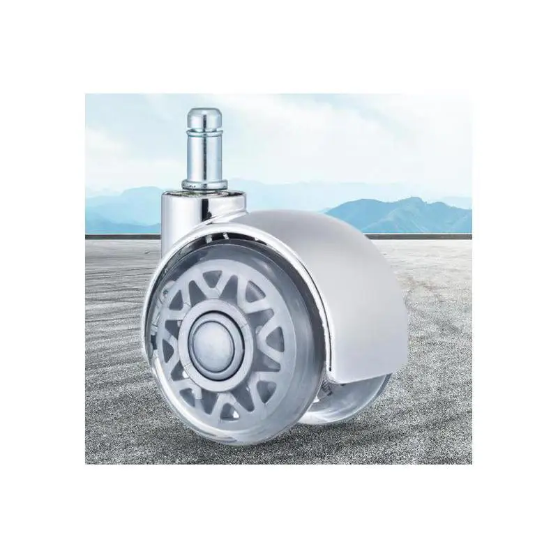 

5 Pcs 2.5-Inch M11x22mm Silent Transparent PU Casters for Office Chairs And Furniture Smooth Rolling Caster Wheels for Chair