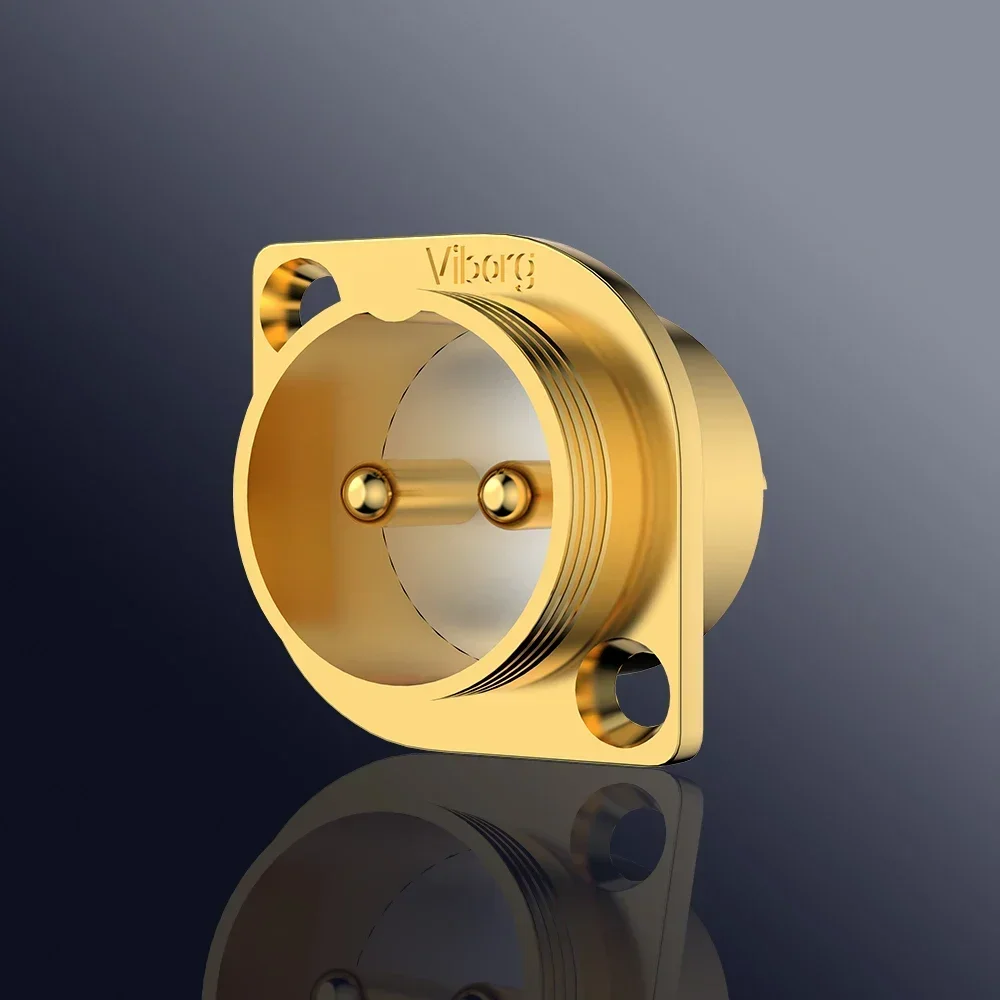 Viborg GX16G Pure copper made Gold plated Micro male connector 2pin GX16 aviation GX16 Male socket Chassis