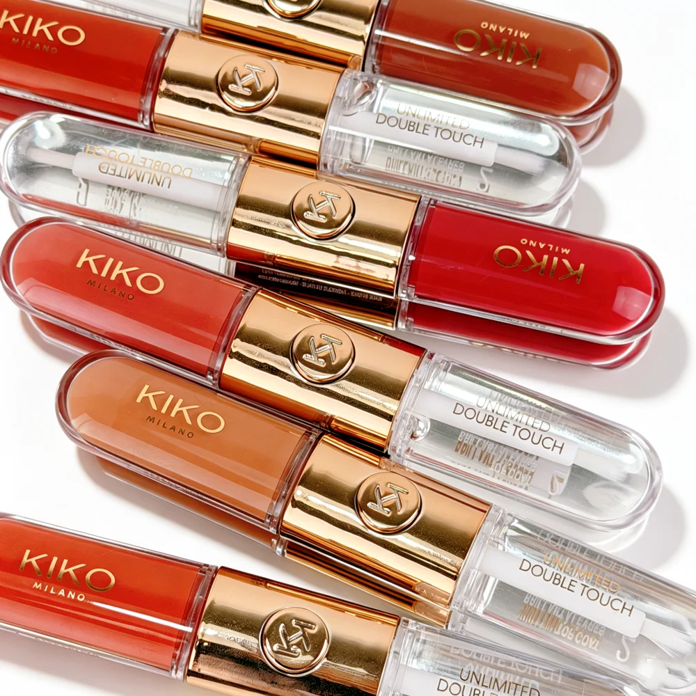 Kiko Milano Limited Edition Headed Lipstick Double Headed Lipstick Transparent Mirror Non Fading Non Stick Cup Lip Gloss Makeup
