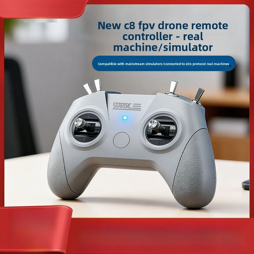 

C8 ELRS Remote Controller RC Transmitter Joystick for FPV Racing Fixed Wing Aircraft FPV Training Simulator Beginner Friendly