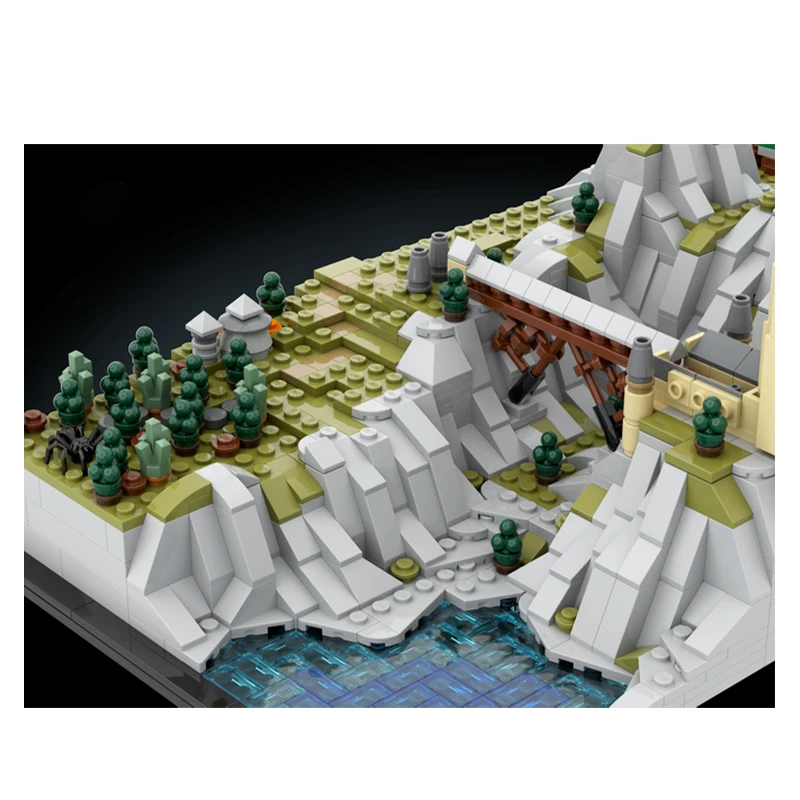 クリエイティブ建築ウィザード城とサイト拡張 MOC モジュール訓練場ビルディングブロック組立レンガ子供のおもちゃギフト