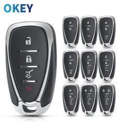 Okey Remote Car Key Shell Replacement For Chevrolet Cruze Malibu Camaro 2016 - 2020 2/3/4/5 Buttons Keys Fob Body Housing