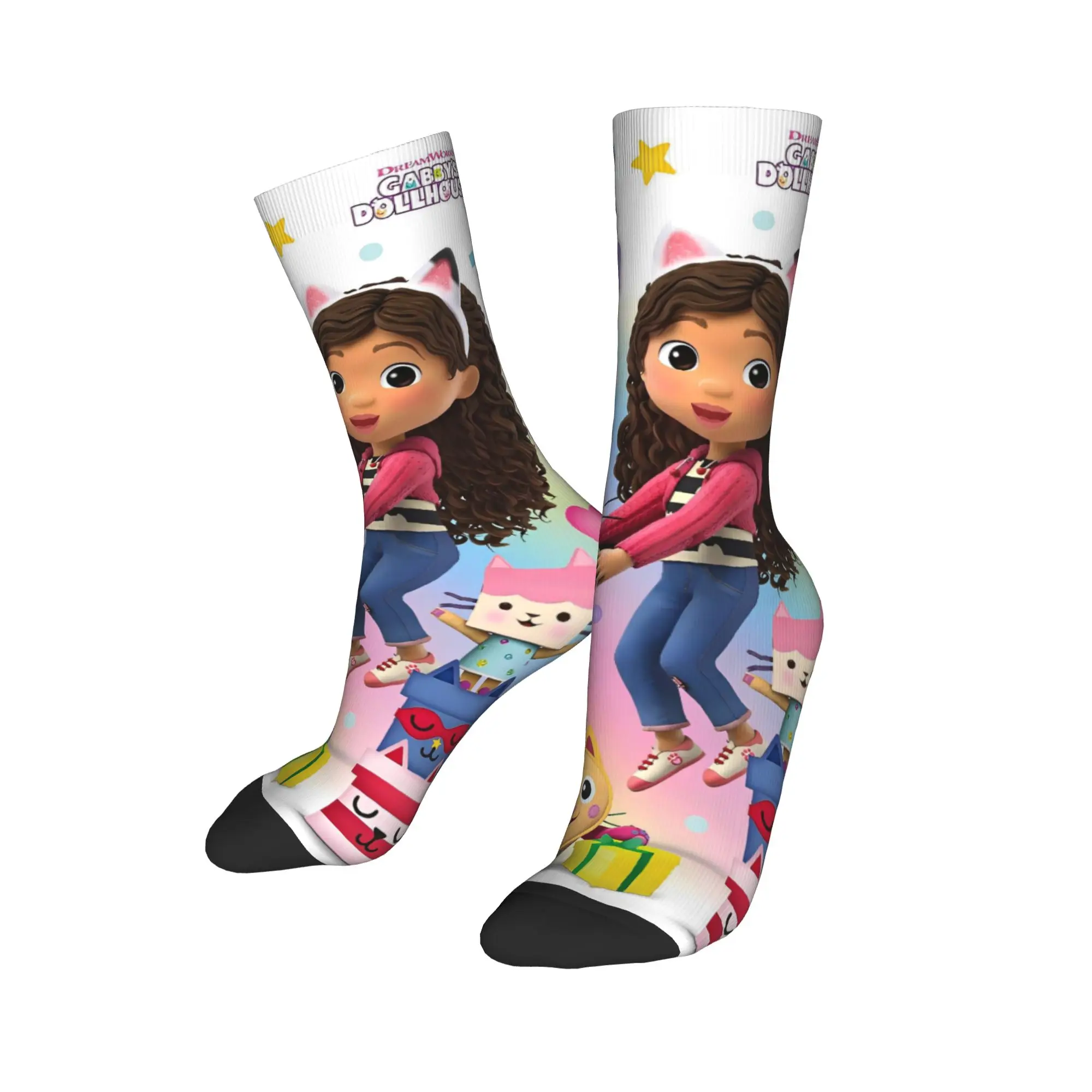 男性用靴下 G-gabbys DollhouseBirthday Card (1) ストッキング 滑り止め 暖かい ソフトソックス 春のファッション グラフィック ランニング スポーツソックス