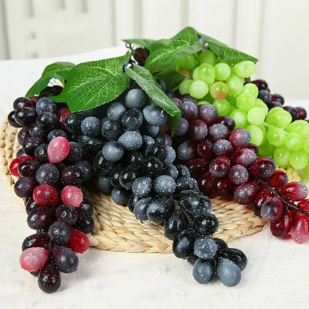 Artificial Fruit Grape Simulated Grape Bunches Lifelike Fake Fruits Plastic Fake Fruit Decorations For Wedding Party Supplies