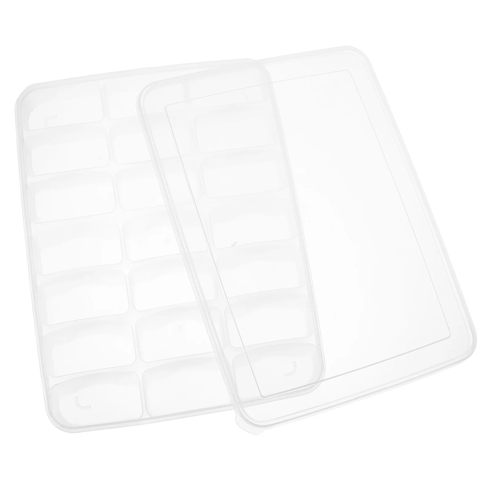 

1Pcs Dumpling Organizer 21-Grid Food Grade PP Storage Box Freezer Resistant Removable Lid Dumpling Storage Container for Kitchen