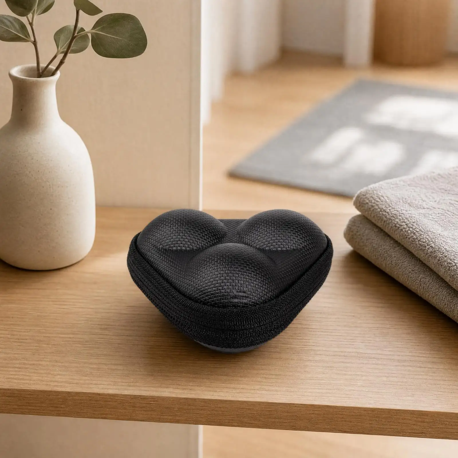PU Leather Ping Pong Ball Case Hard Shell Table Tennis Ball Holder for 3 Balls Travel Storage