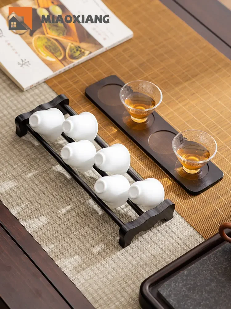 Tea Cup Storage Rack Cup Tea Set Drainage Cup Rack Tea Ceremony Storage Rack Drainage Tea Bracket Accessories Serving Tray