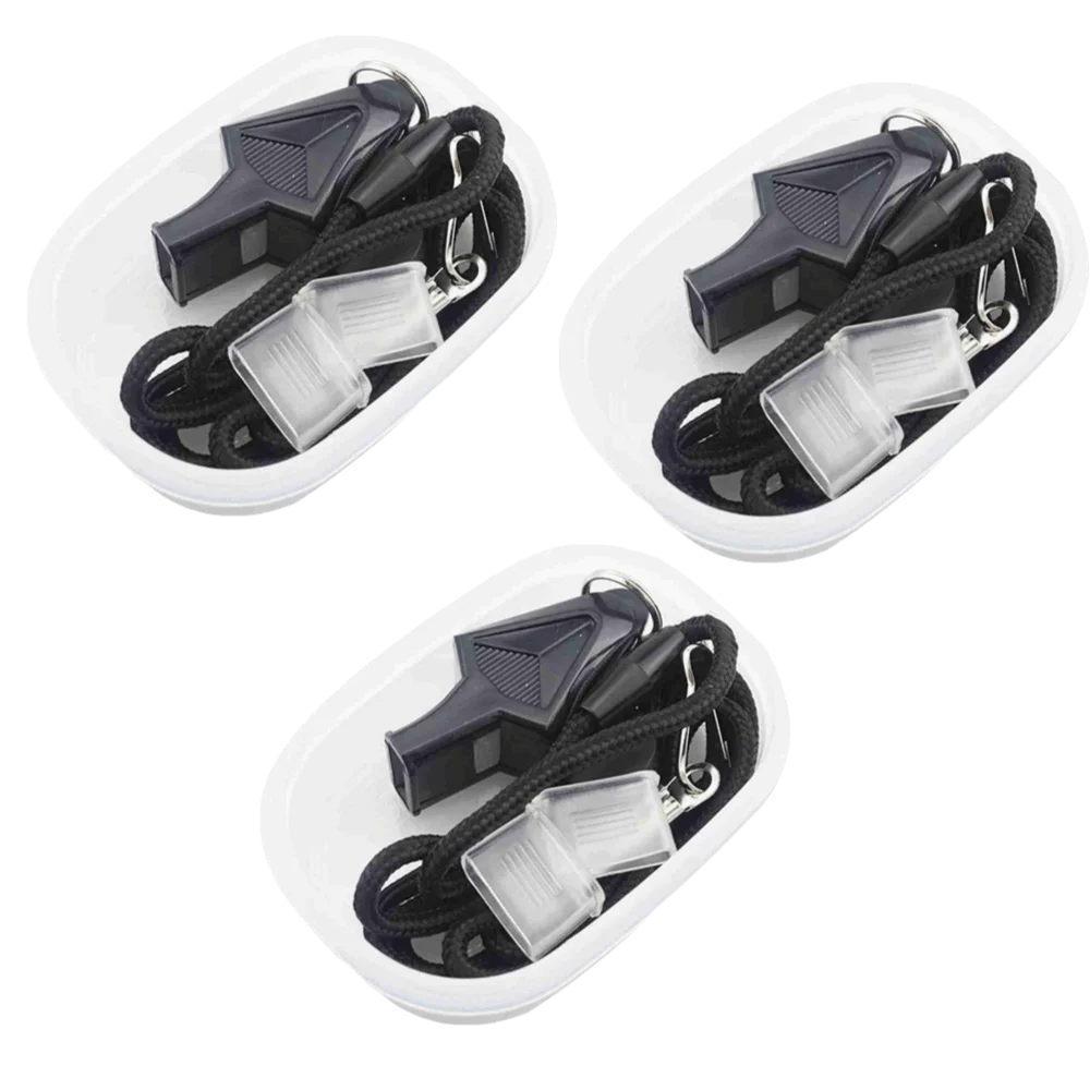 3PCS Durable Professional Grade Coach Whistle Dolphin Shape Coreless Design Match Whistle ABS Sports Whistle Sports Training