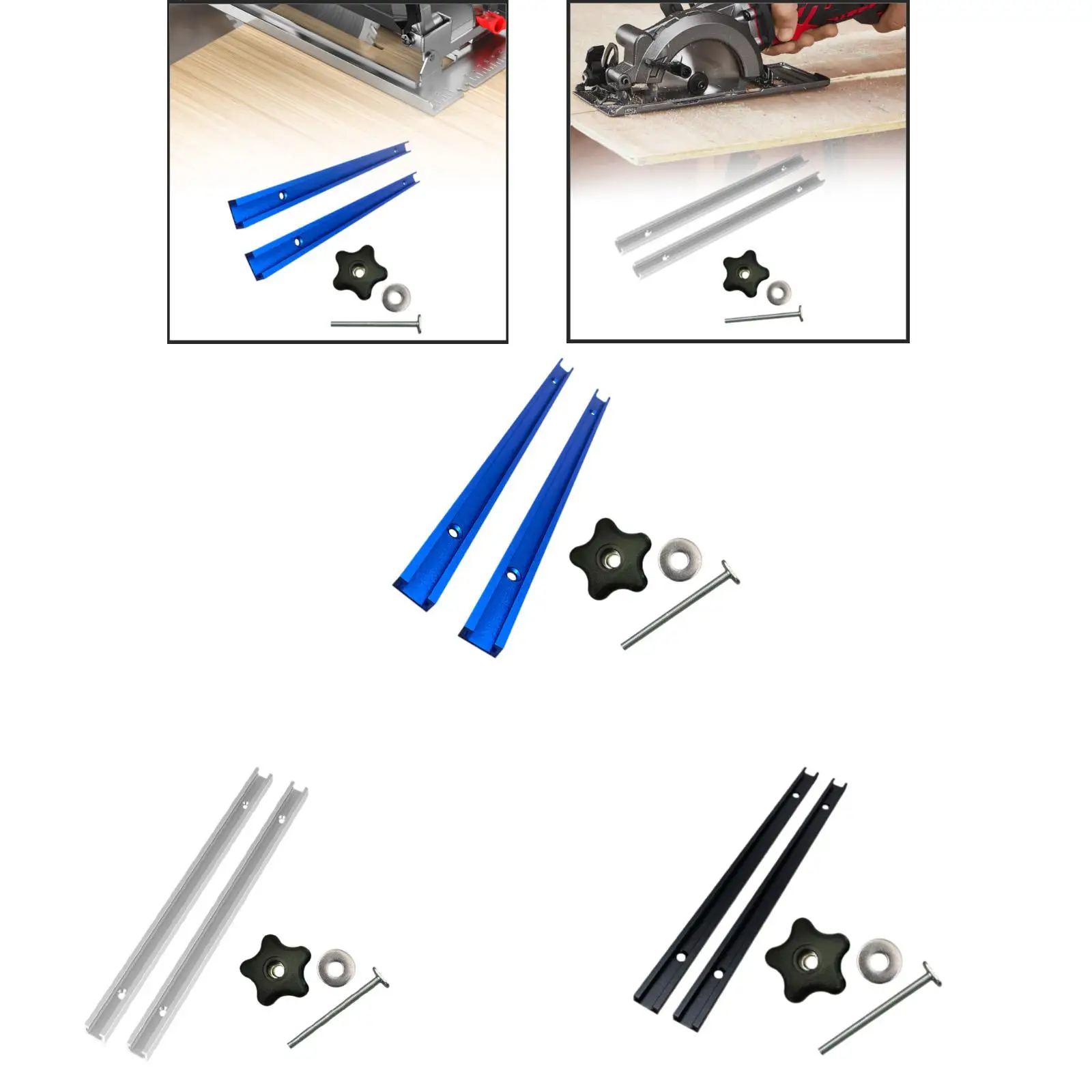 T Track mitra Track Jig Kit leggero facile da installare multiuso per la lavorazione del legno lunghezza robusta 30.5cm Slot per dispositivo in alluminio