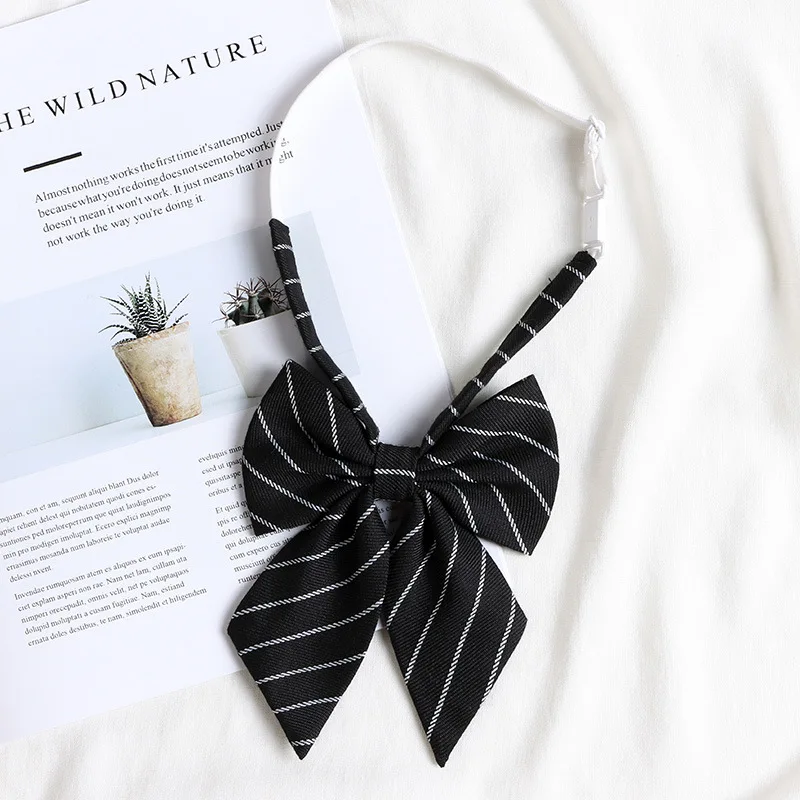 Koreanischer Stil Elegante Krawatten für Herren Geschenke Top-Kleidungszubehör Hochzeit Schwarz Grau Gestreift JK Damen Kragen Schmale Halsfliege – Detail 11