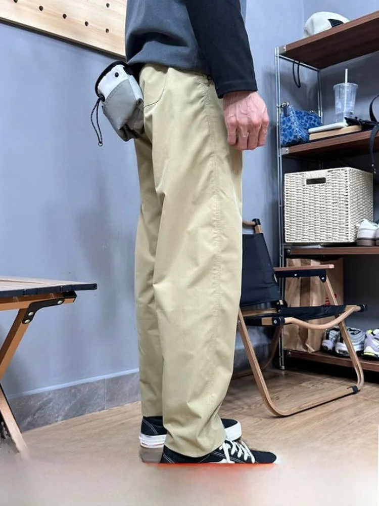 

Italian e Logo Workwear Long Pants Men's Outdoor Spor Straight Leg Casual Trousers for Couples Summer Season