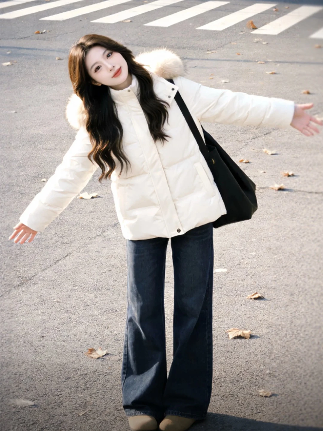 

2026 New Women's Cotton Jaet Spring Small Size Super Beautiful Coat Korean Sle Loose Fit Zipper Closure Long Sve Hooded