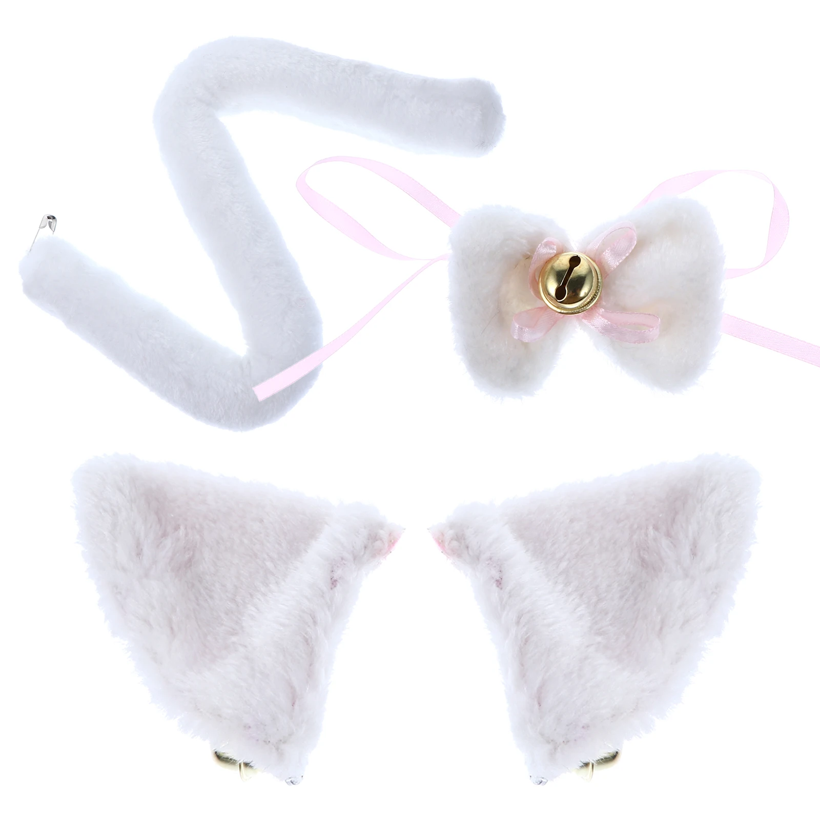 

Cat Ear Headb Hair Clip Bowtie Tail One Size Animal Cosplay Costume Party Fancy Dress Halloween Christmas Decorative Accessories