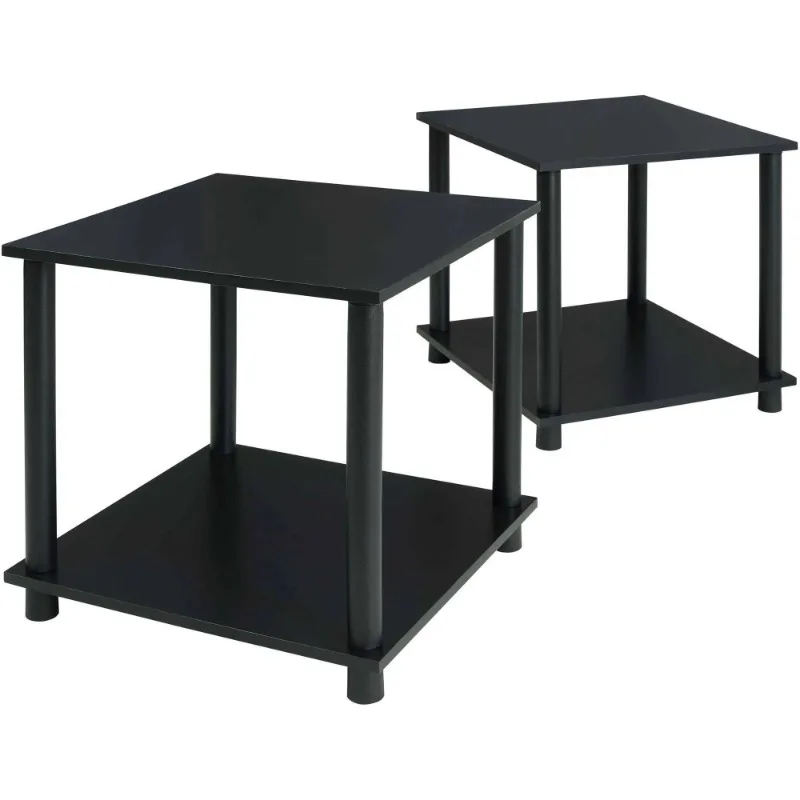 

Mainstays No Tools End Tables, Solid Black, Set of 2