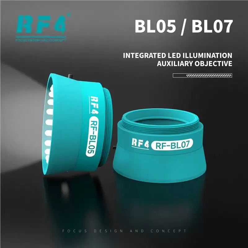 RF4 RF-BL05 RF-BL07 0.5X 0.7X LED Barlow Lens 165mm 120mm Working Distance for Microscope PCB Phone Repair