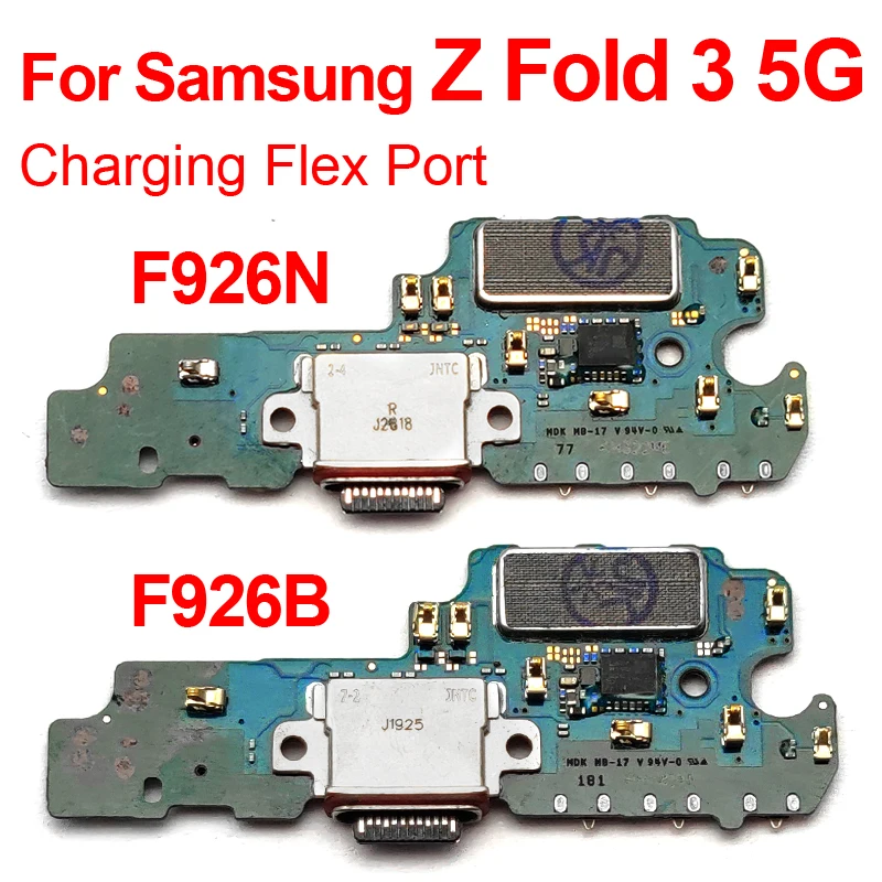 Z Fold 3 5G Charger USB Dock Charging Dock Port Board With Mic Microphone Flex Cable For Samsung Galaxy F926N F926B Replacement