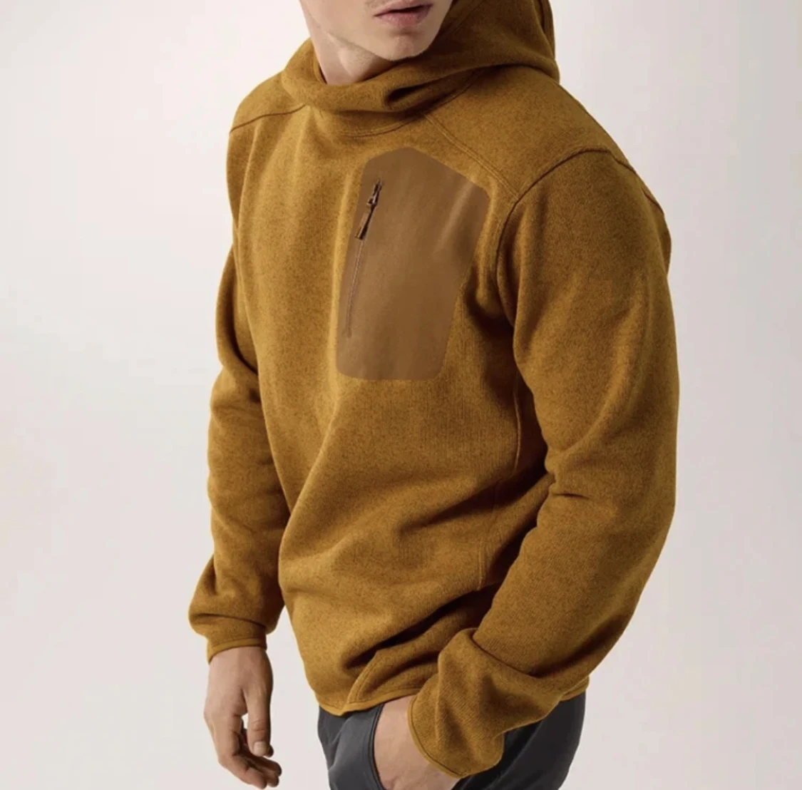 

Мужская уличная толстовка с капюшоном и длинным рукавом, осенне-зимняя, повседневная, свободного кроя