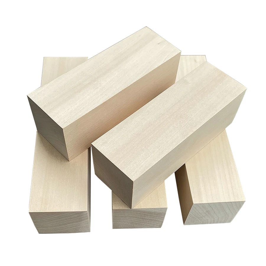 4PCS Portable Basswood Carving Block Natural Soft Wood Carving Block Unfinished Wood Block Carving Woodwork Craft Carving Wood