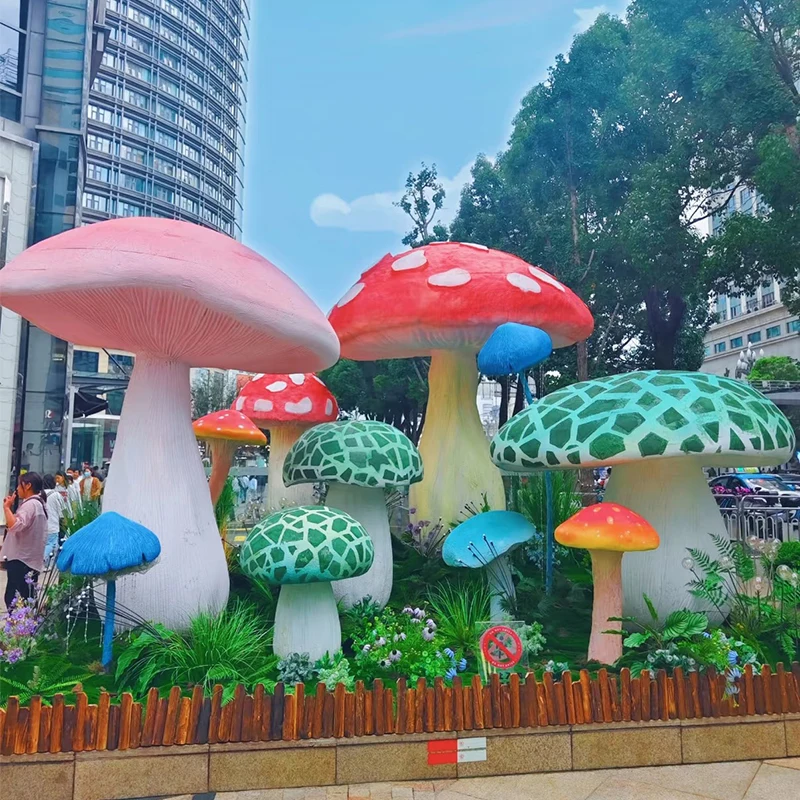 Foam simulation large mushroom ornament outdoor garden forest courtyard lawn micro landscape plant sculpture decorative sketch