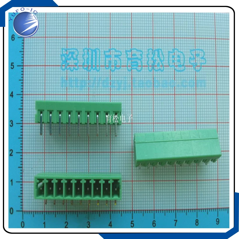 10PCS/LOT  The curved needle socket KF2EDG3.81 9P connector spacing 3.81MM 300V8A 10