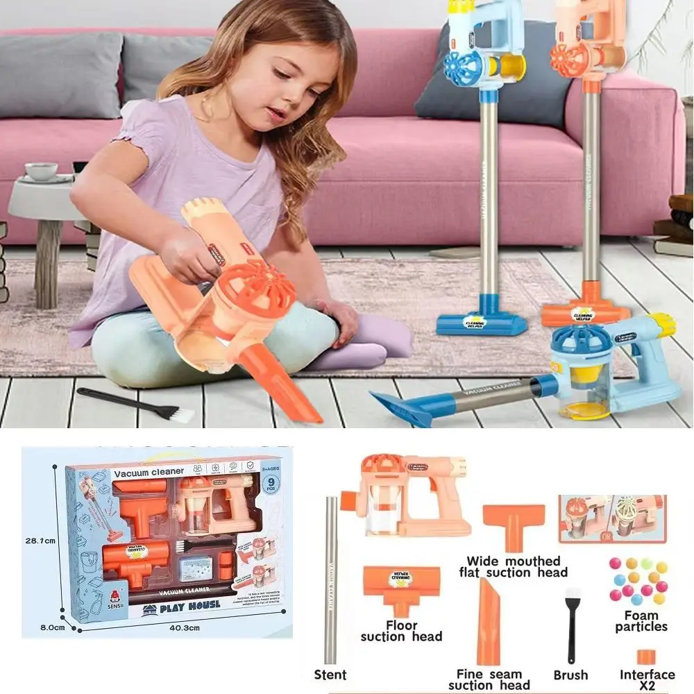 

Educational Simulation Electric Vacuum Cleaner with Sound Pretend Play Simulation Housework Dust Catcher Funny