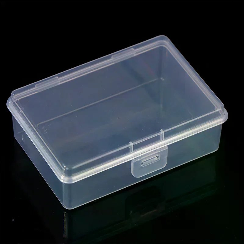 Small Semi-Transparent Plastic Cards Cases Folder Matte Flip-Top Jewelry Box Accessories Storage Organize Packaging Boxes