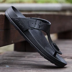 New Summer Men Flip Flops High Quality Beach Sandals Anti-slip Casual Shoes Wholesale Slippers Size 38-45 Men Slippers