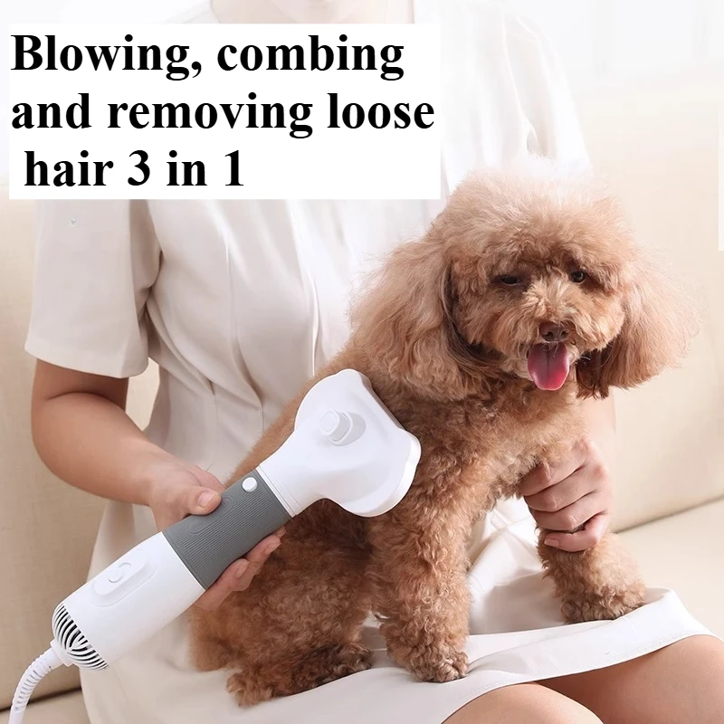 

3 in 1 pet hair dryer dog hair blowing comb dog hair drying plucking comb cat hair vacuum cleaner Puppy grooming Dog accessories