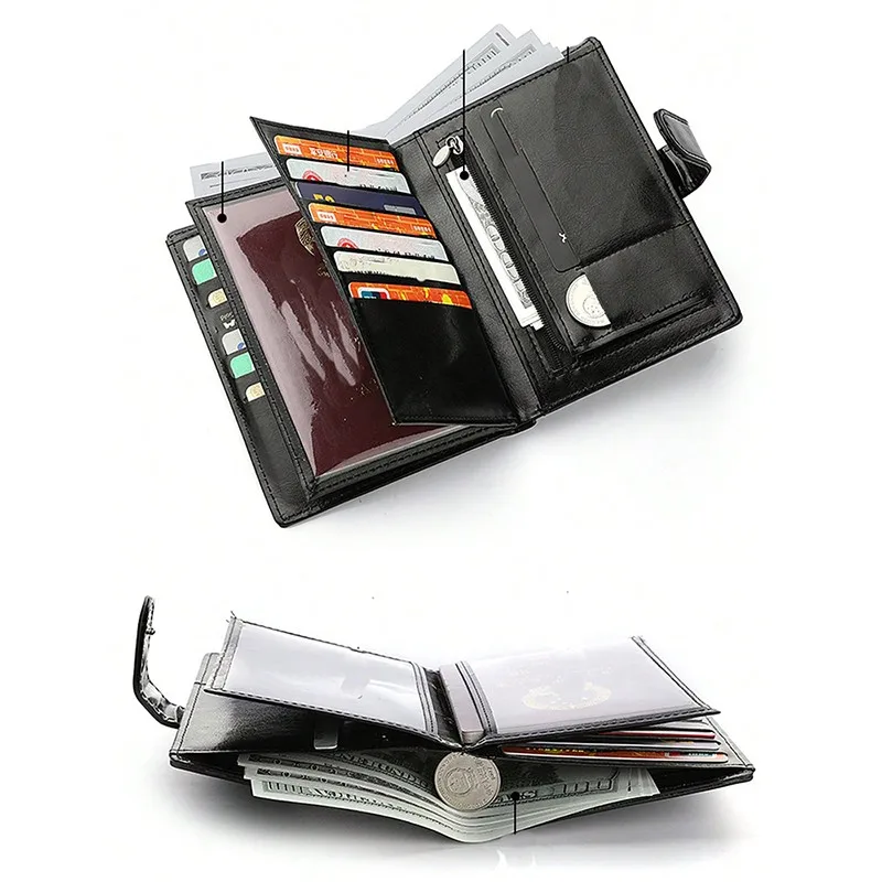 النساء الرجال تتفاعل خمر جواز سفر الأعمال يغطي حامل متعدد الوظائف معرف البنك بطاقة محفظة من جلد PU حالة إكسسوارات السفر