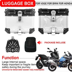 Top Case Aluminum Rear Luggage 45L 55L Tail Box For Most Motorcycles For BMW R1200GS R1250GS ADV For Honda For Voge 900DSX DS525