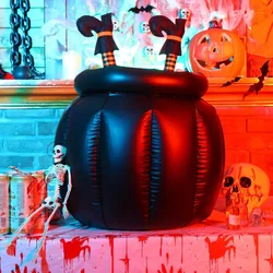 Halloween Large Inflatable Witch Pot Multi-Functional Ice Bucket Candy Container Party Horror Props to Halloween Decoration