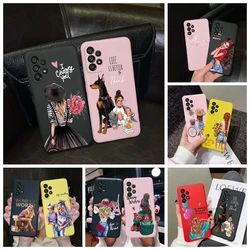 For Samsung A53 5G Case Flower Girls Soft TPU Silicone Phone Back Cover For Samsung Galaxy A23 A33 A53 A73 5G Case Bumper Coque