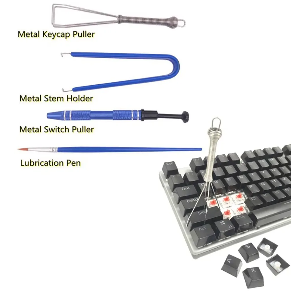 4/6pcs Professional Keyboard Cleaning Tool Kit Household with Storage Bag Keycap Lube Brush Mini DIY Keyboard Disassembly Tool