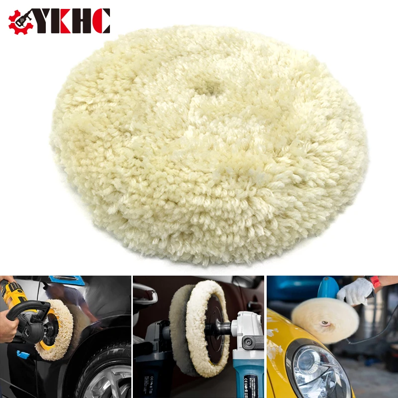 180mm Wool Polishing Pad For 7 Inch Polisher Compound Cutting & Buffing Auto Marine Trucks Car Repair Tools Wool Width 250mm