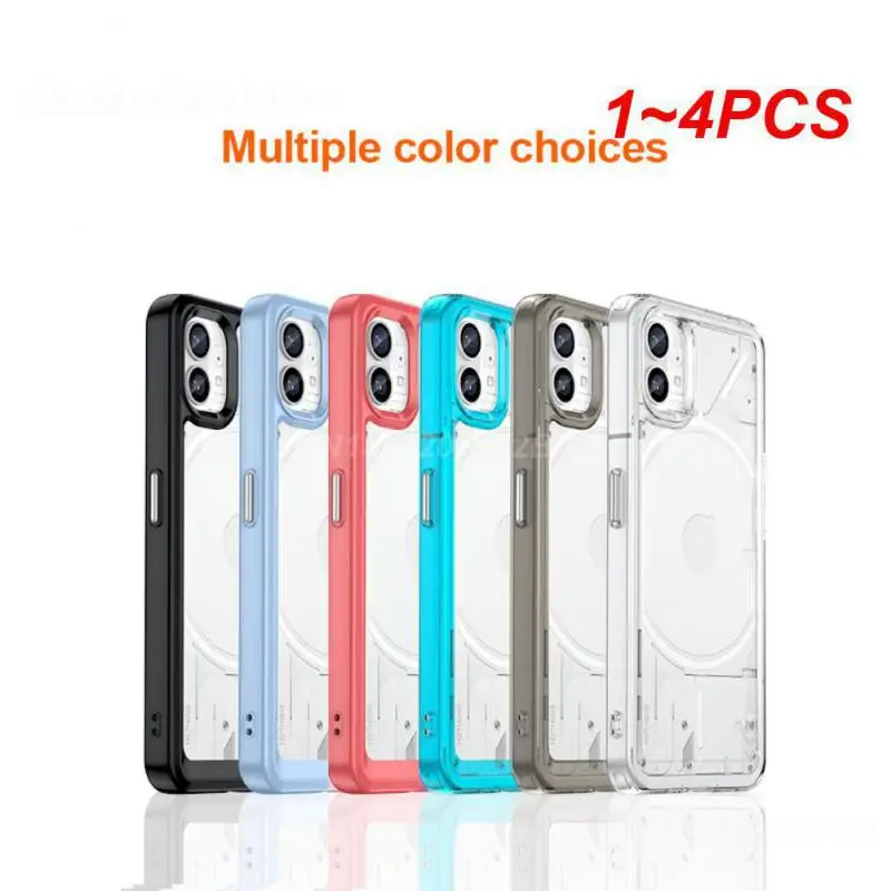 

1~4PCS Shockproof Back Cover Suitable Luxury Mobile Phone Case For Nothing Phone1 Case Clear Acrylic Space Shockproof Mini