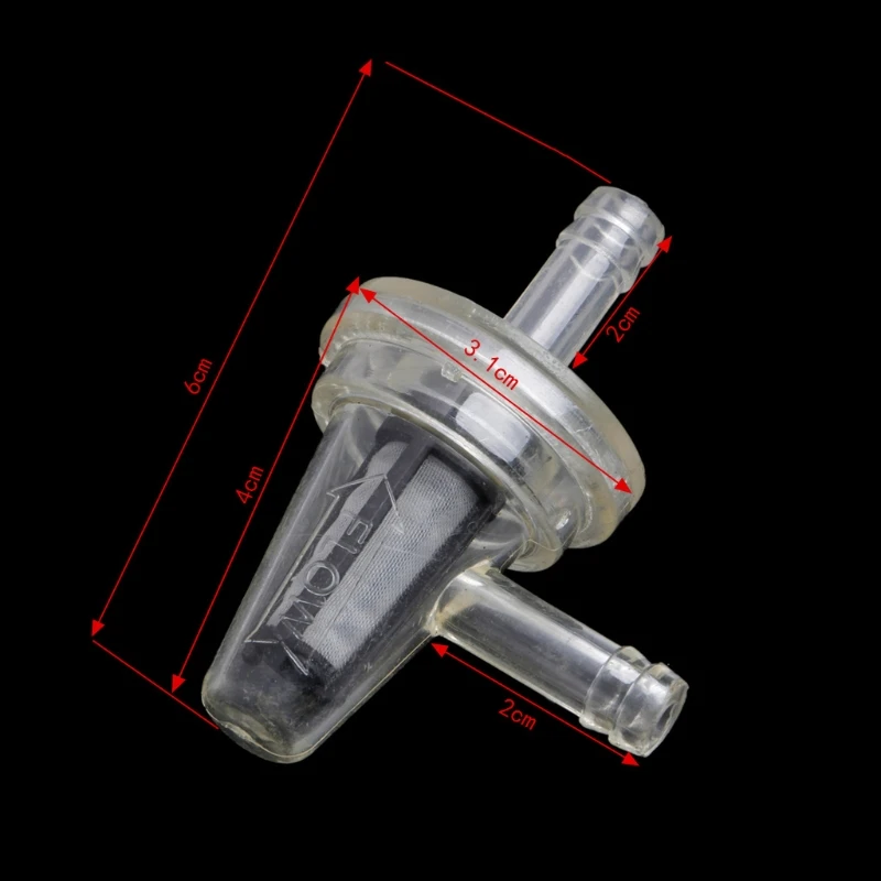 1x Universal Motorcycle 90° Right Angle Inline Fuel Filter 1/4\