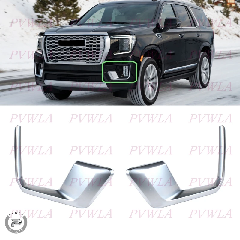 

Fog Light Cover Cap Frame Bezel Trim For GMC Yukon/Yukon XL 2021 2022 2023 Front Bumper Fog Lamp Grille 843402991 843402992