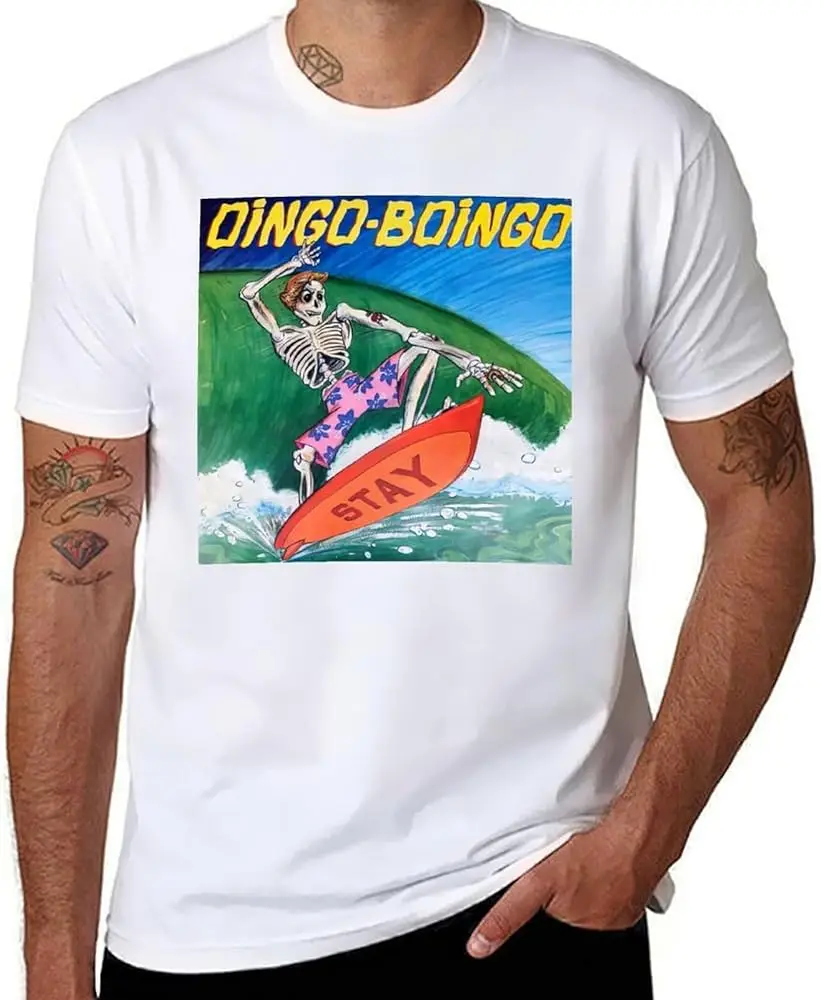 Oingo Music Boingo T-Shirt CrewNeck Classic Fashion Casual Short Sleeve Soft Basic Printing