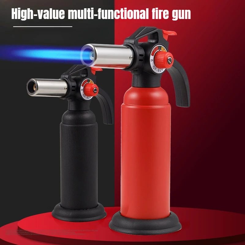 

Inflatable Windproof Multi-functional Musket Big Firepower Blue Flame Lighter Household Kitchen Baking Outdoor Barbecue Igniter
